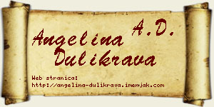 Angelina Dulikrava vizit kartica